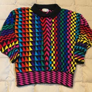 Multicolor vintage 80s sweater